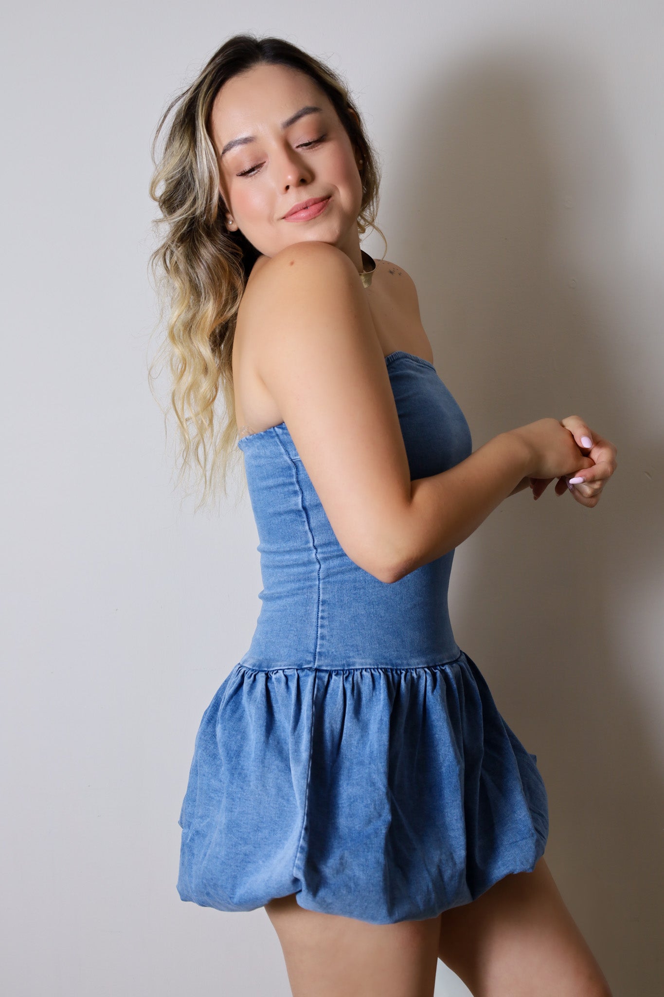Vestido Denim Globo