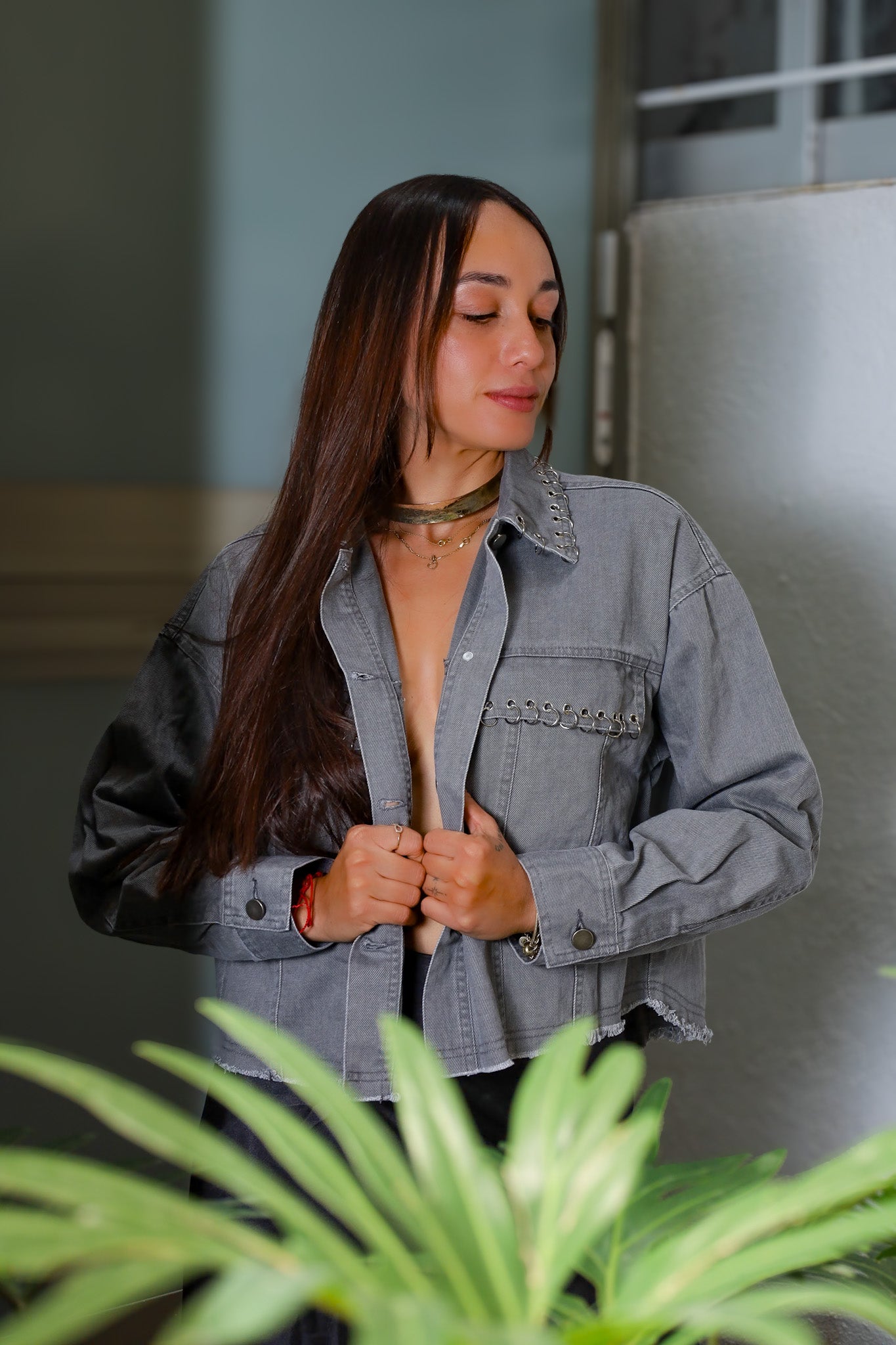Chamarra Denim Oversized
