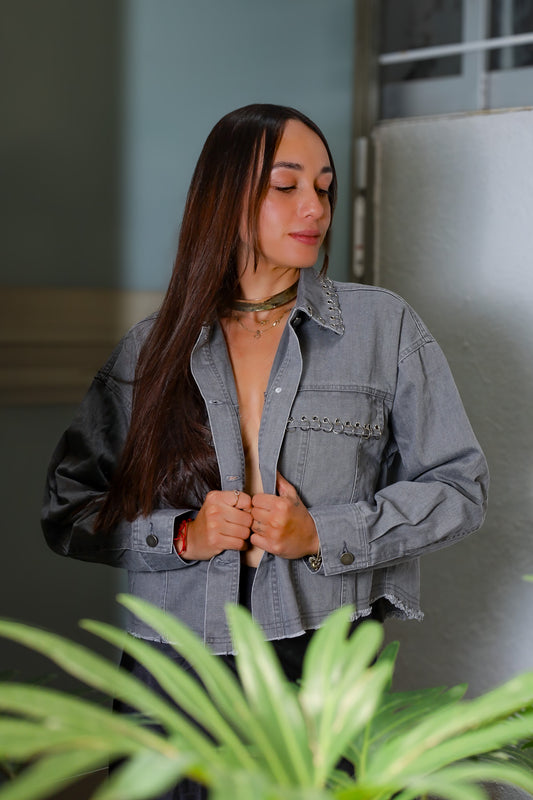 Chamarra Denim Oversized